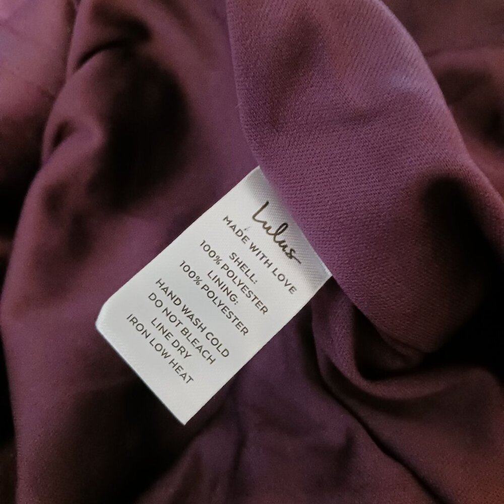 NEW Lulus Soiree Celebration Purple Ruffled Lace-Up Maxi Dress, Size XS - Picture 10 of 16